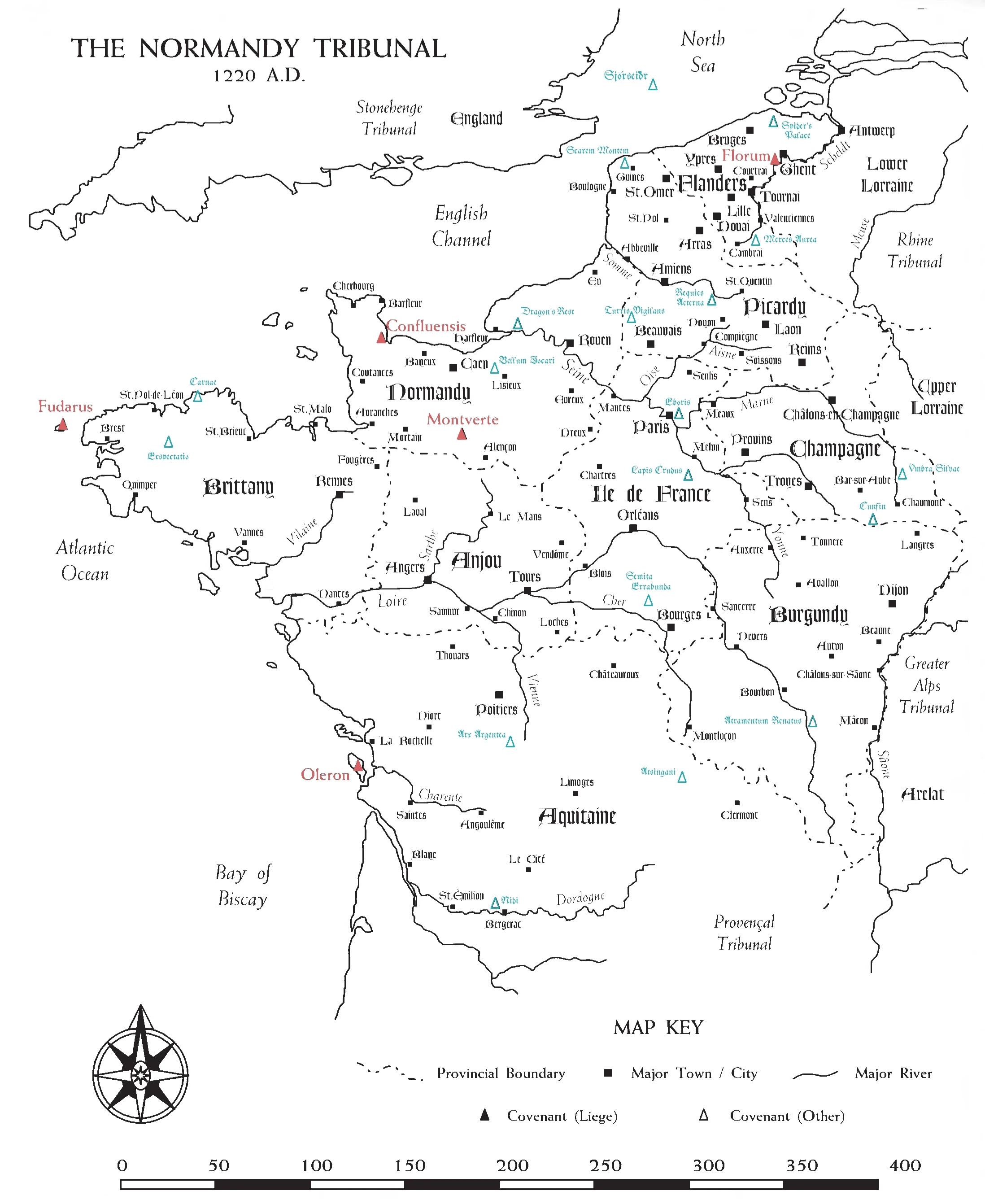 Map of the Normandy Tribunal